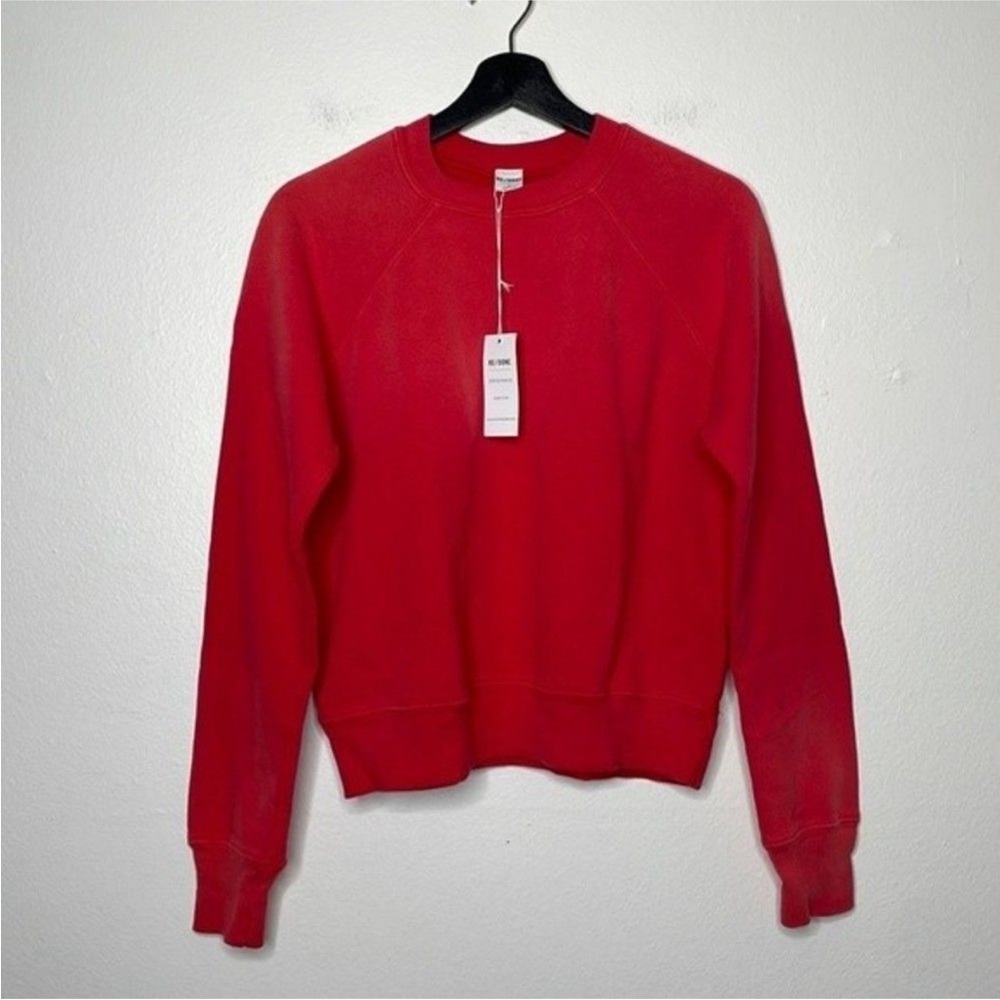 RE/DONE Classic Crewneck in Faded Crimson Women’s Size Small - Picture 10 of 12